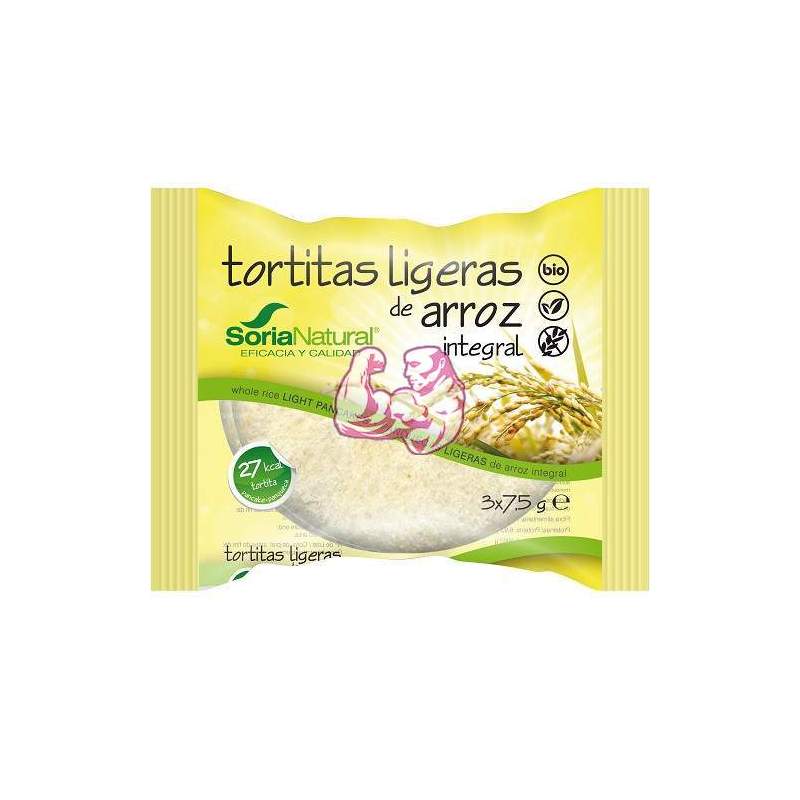 Tortitas ligeras de arroz integral ( sin gluten ) 4 paq. de 3 tortitas 